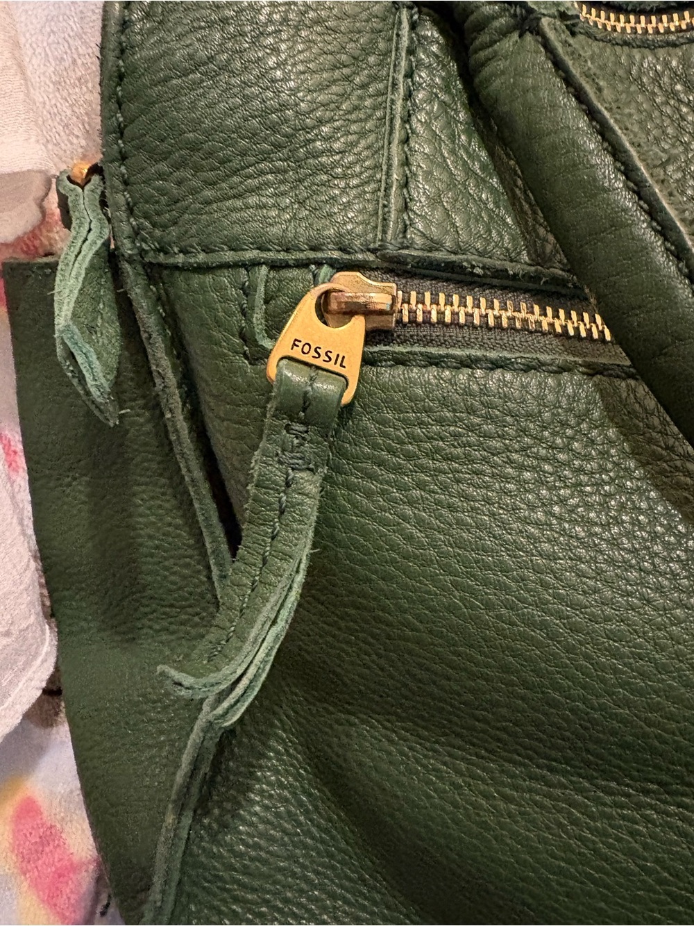 Fossil | Large Leather Satchel | Deep Green - Picture 7 of 17